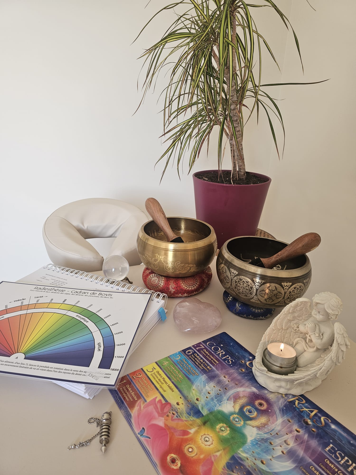 Objets de soins énergétiques et de radiesthésie